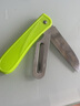 小天籁 多功能折叠水果刀家用便携随身宿舍学生刀子迷你水果小刀瓜果刀 绿色(普通刀-刨两用款) 1把装 实拍图
