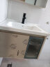 鲸品（JING PIN）浴室柜组合加厚蜂窝铝洗漱台小户型洗脸盆柜小尺寸洗手盆柜组合 61x47cm奶咖蜂窝铝+普通美妆镜柜 配黑色龙头下水角阀 实拍图