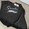 真维斯（JEANSWEST）t恤女纯棉白色女装2025春夏t恤上衣女士印花打底衫黑色XL 实拍图