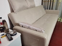 卓芝 布艺沙发床客厅卧室组合家具北欧现代小户型出租房公寓折叠沙发 11号米黄色(科技布) 4人位(2.1米长*宽1.1米)配3抱枕 实拍图