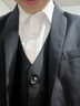 卡度顿 西服套装男三件套职业正装商务修身西装外套新郎伴结婚毕业礼服 黑色2扣【西服+西裤+衬衫+马甲】 L【105-110斤】+7件礼品 实拍图