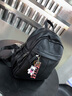 viney牛皮双肩包女新款时尚旅行包百搭大容量背包学院风书包生日礼物 【黑色】送老婆女朋友高级感实用轻奢休闲通勤大包 实拍图