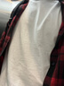 啄木鸟长袖衬衫男春秋季外套男士休闲上衣服男装青年潮流百搭格子衬衣男  CS1919红黑格 2XL 实拍图