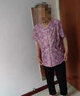 奉孝中老年人女夏装妈妈装春夏洋气太太老人衣服套装冰丝短袖奶奶衬衫 896树叶红（搭配黑裤子） 3XL （建议135-150斤） 实拍图