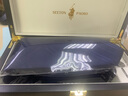色顿保罗领带男士正装商务黑色条纹真丝休闲手打西服衬衫高端品牌礼盒装 百搭蓝-P712 手打款 实拍图