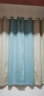 家菲窗帘遮光防晒隔热卧室罗马杆整套免打孔安装书房2024年新款遮光帘 湖蓝色+米色（现货速发） 墙宽1.1-1.6米(高1.8米2片含杆) 实拍图