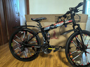 凤凰（Phoenix）折叠山地自行车男女成人学生青少年单车双减震碟刹轻便变速折叠车 黑红十刀轮/显档变速/三套全轴承 24速高配-26寸（身高160-185CM） 实拍图