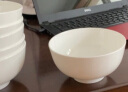 晟普（shengpu）唐山骨瓷碗家用纯白陶瓷饭碗微波炉米饭碗面碗汤碗粥碗吃饭碗餐具 4英寸奥碗小汤碗【6个装】 实拍图