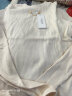 lagogo拉谷谷秋冬季新款半高圆领黑色针织长袖上衣女内搭修身显瘦 米白色(V2) 160/M/38 实拍图