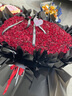 鲜花情99朵红玫瑰鲜花束同城配送女朋友老婆生日花束表白礼物 红色爱人·520朵红玫瑰鲜花 同城配送 支持预约日期 实拍图