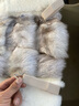 明仔狐狸毛纯羊毛汽车坐垫冬季毛绒短毛皮毛一体单片三件套男女士通用 1片坐垫-珍珠白 实拍图