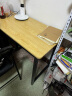 宾纳得电脑桌家用台式学习桌钢木学生写字桌现代简约长条工作台加固桌子 原木纹黑架单桌（80*50*73cm) 晒单实拍图
