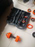飞尔顿（FEIERDUN） 戴套哑铃杠铃组合可拆卸精装盒电镀哑铃男士运动健身器材 橙色胶圈-盒装15kg-基础款 晒单实拍图