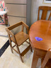 GEN宝宝餐椅成长椅儿童椅子家用餐桌椅靠背椅子辅食学座餐车实木凳子 【餐盘款】咖啡色 实拍图