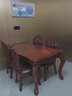 艾米河 欧式实木餐桌椅组合美式橡木雕花长餐桌大桌子吃饭桌子1.4/1.6米 1.6米餐桌+4把皮拉扣餐椅 实拍图