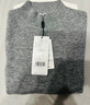 恒源祥圆领针织衫女纯羊毛衫秋冬纯色套头保暖简约内搭上衣打底女装毛衣 烟灰色 L /170/92A 实拍图