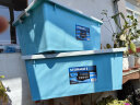 清野の木 衣物收纳箱塑料整理箱36L蓝色 1个装 带轮 实拍图