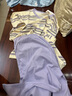 秋鹿睡衣女士【带胸垫】25夏季纯棉圆领印花短袖七分裤外穿家居服套装 紫色 L 实拍图