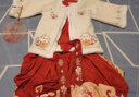罗蒙汉服女童拜年服冬款明制汉服过年衣服马面裙演出服 米白色套装150 实拍图