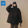 真维斯（JEANSWEST）棉服女2025新款冬季新款宽松立领加厚保暖情侣面包服棉袄外套女生 黑色 纯色 4XL 实拍图