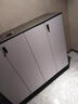 兔鹘鞋柜带密码门口家用大容量阳台储物柜现代简约入户一体靠墙收纳柜 灰+白【60*35*115CM】带密码锁 实拍图