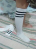 浪莎过膝袜长筒袜子女韩版女学院风日系高筒美腿长靴袜大腿足球袜 白色 均码 实拍图