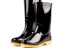 回力雨鞋男高筒防水鞋户外雨天耐磨胶鞋不易滑雨靴套鞋827黑色中筒40 实拍图