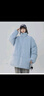 真维斯（Jeanswest）棉服女冬季2025年新款加厚百搭棉袄宽松小个子短款面包服棉衣外套 浅蓝 纯色 2XL 实拍图