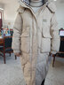 雅鹿品牌长款羽绒服女长过膝新款冬季加厚保暖时尚宽松鸭绒连帽外套 卡其色 M （推荐125-150斤） 实拍图