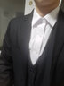 卡度顿 西服套装男三件套修身商务西装职业正装外套男新郎伴郎结婚礼服 黑色(外套+西裤+马甲+衬衫) M【80-100斤】+7件礼品 实拍图