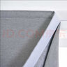 诺罗免打孔窗帘魔术贴简易短帘卧室纯色全遮光防晒隔热 涤阳麻灰色 150cm*200cm 1片 粘贴式 实拍图