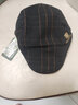 蒙奈特（MONAITTE）帽子男新款秋冬潮流鸭舌帽男士中老年爸爸格纹复古贝雷帽前进帽女 黑色 均码 可调节（54-61CM） 实拍图