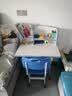 晶霄 儿童学习桌椅套装中小学生书桌作业写字桌子课桌椅家用可升降 【智学款】双柱课桌+椅 天空蓝 实拍图