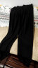 FitonTon冰丝阔腿裤女夏季薄款高腰垂感裤子宽松直筒休闲拖地长裤 黑色 XL 实拍图