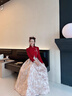 映雯订婚衣服女晚礼服女2024新款高端气质敬酒服新娘红色新中式结婚礼 酒红色长款 M 实拍图