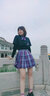 贵兰姿jk制服女套装半身裙子夏季学生百褶裙日系短裙三角函数JK正版原创 电竞少女（格裙+短袖衬衫+领结） L 【105-115斤】 实拍图