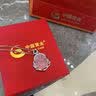 中国黄金（CHINA GOLD）S925银弥勒佛吊坠玉髓玉石项链饰品生日礼物送女友妈妈老婆 弥勒佛项链【心动礼盒】 实拍图