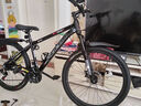 飞鸽（FG FLYING PIGEON）铝合金山地自行车成人男女学生减震变速越野碟刹全轴承山地车单车 黑色 辐条轮/铝合金车架 26英寸（身高160-180左右） 21速高配版 实拍图