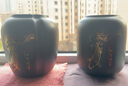 正扬紫砂茶叶罐普洱储茶罐醒茶罐密封罐储物罐茶叶缸陶瓷大号 500克 紫砂茶叶罐(吉祥罐)-多心经 实拍图