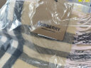 博柏利（BURBERRY）男女通用款 冰霜粉红双面两用格纹羊绒围巾 80359121 晒单实拍图