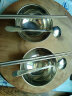FGHGF 创意旅行便携不锈钢碗筷勺套装 复古碗筷家庭餐具 日式饭碗包 蓝色（直柄勺）两件套 实拍图