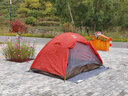 牧高笛 户外帐篷露营徒步登山防风防暴雨遮阳双层便携T2T3铝杆专业系列  T2（铝杆） 红色 实拍图