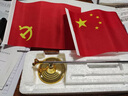 德仕通 办公室桌旗杆 不绣钢立式红旗党旗架 会议室桌面摆件旗杆架Y型金色水晶不锈钢底座附带两面旗子 金色底座（内附国旗党旗） 实拍图