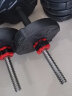 哑铃卡扣固定器杠铃杆配件专用快拆卡簧螺母2.5cm奥杆5CM塑料 2.5cm直径-黑红色(2只) 实拍图