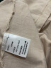 NASA GISS重磅260g纯棉短袖t恤男纯色圆领厚实不透纯白打底衫男女体恤上衣 米杏 M体重110-130斤 实拍图
