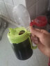 茶花大号带盖玻璃油壶防漏油罐醋壶 酱油瓶调味瓶厨房用品 450ml草绿色(中号1个) 实拍图