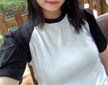 FANSILANEN范思蓝恩23FS12364撞色短袖t恤女新款夏季韩版设计感小众上衣 黑白 L 实拍图