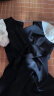 尚都比拉法式连衣裙夏季中长款a字裙泡泡袖系带收腰显瘦裙子 黑色 XL  晒单实拍图