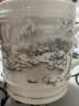 祥燕（大号陶瓷杯子带盖超大容量瓷杯1斤水杯2斤大容量陶瓷茶杯带盖马克杯超大杯子办公室家用青花瓷个人杯 950ML雪景 实拍图