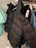 迷你巴拉儿童羽绒服男女童厚款保暖连帽棉服防风保暖羽绒外套【防水透湿】 黑色 90 实拍图